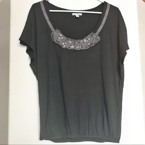 American Eagle Top with Beaded Collar